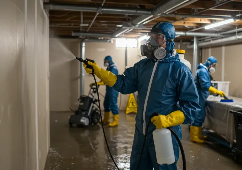 Basement Sanitization and Antimicrobial Treatment process in Walkerton, IN